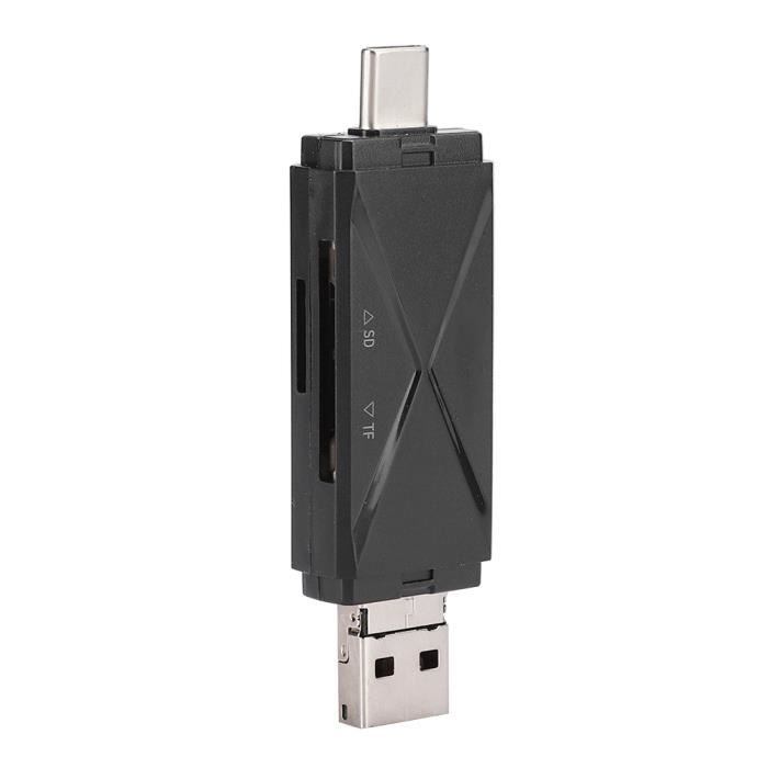 Lecteur De Cartes Mémoire 5-en-1 USB-C - Compatible SD, Micro SD, SDHC, SDXC, OTG Pour Téléphone/PC