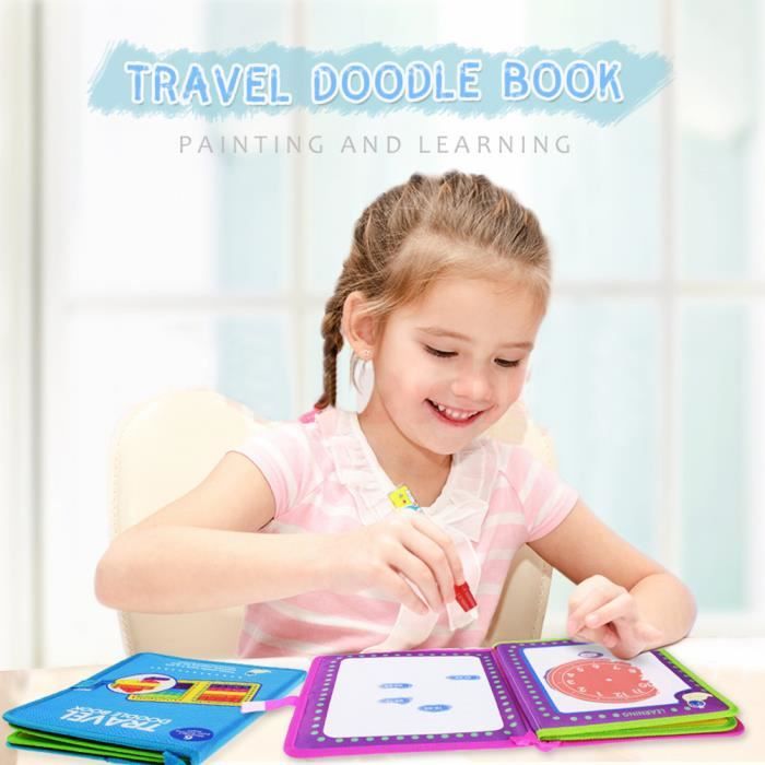 Enfant Doodle Planches, Bloc de Dessin effaçable Portable, Dessin Livre