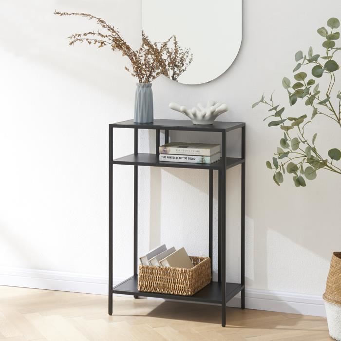 Table console Kumlinge métal 85 x 55 x 30 cm noir