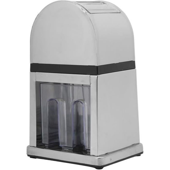 Fafeicy machine à glaçons anti-poussière Broyeur à glace manuel Machine à glace rasée à manivelle à économie de