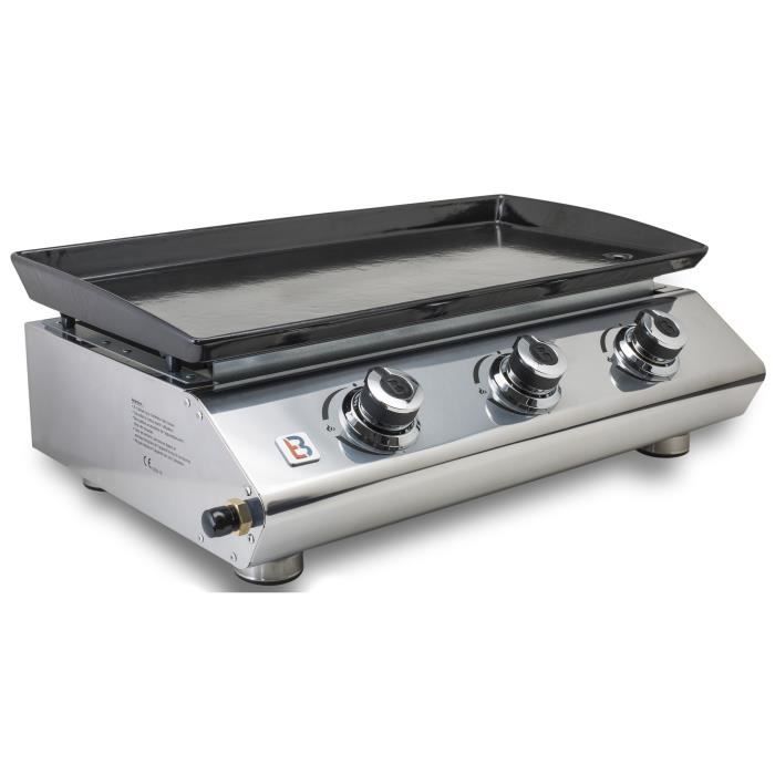 Brasero Plancha Gaz Galia 3 Feux Fonte Emaillee Achat Vente Plancha Plancha Galia 3 Feux A Poser Cdiscount