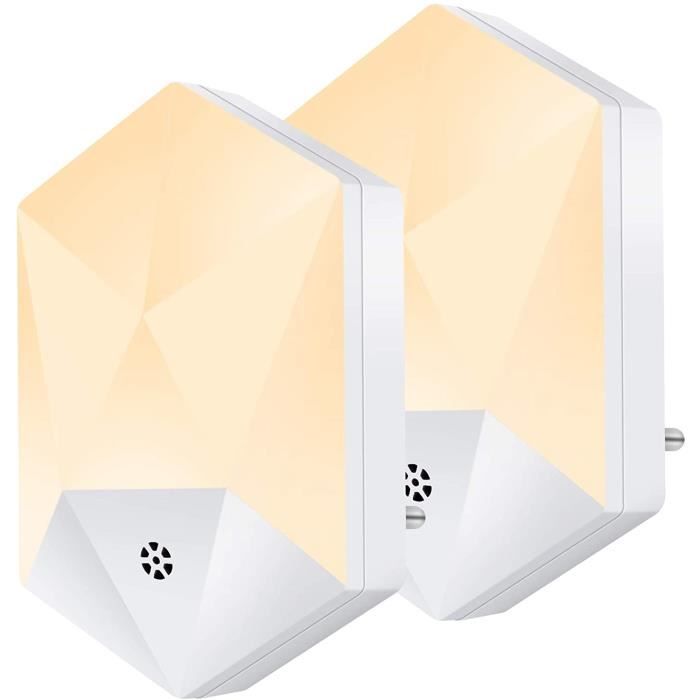 Veilleuse LED Avec Détecteur De Mouvement Et Lumière Réglable - Lot De 2, Blanc Chaud 3000K