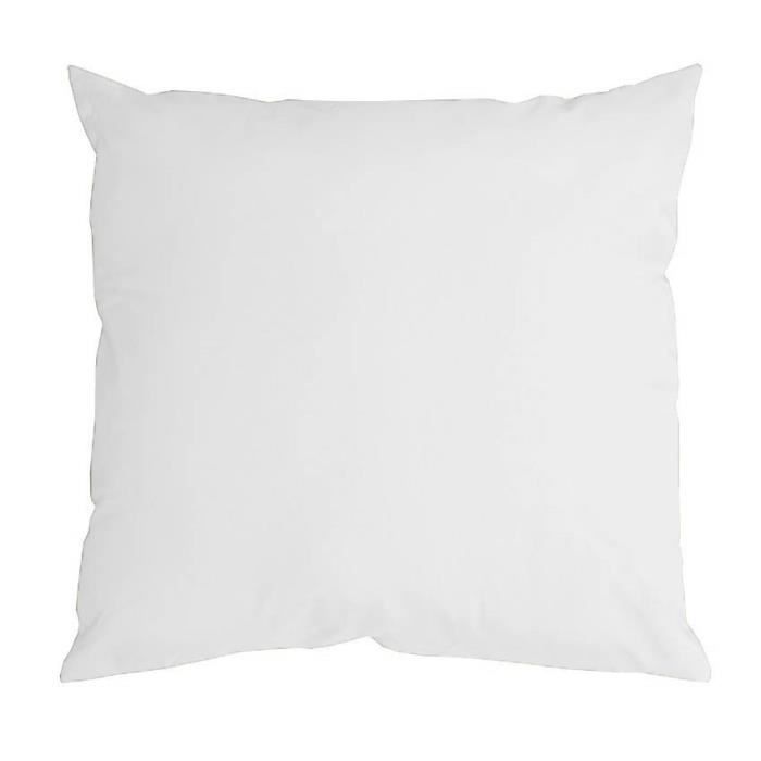 Coussin - HOME MAISON - 60 x 60 cm - Blanc - Carré - Non déhoussable