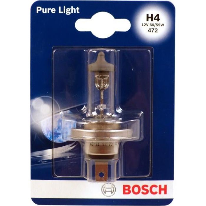 BOSCH Ampoule Pure Light 1 H4 12V 60/55W
