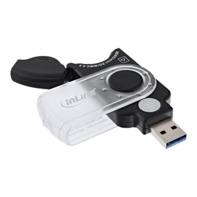InLine Adaptateur de carte tout-en-un (MMC, SD, RS-MMC, MMCmobile, microSD,  MMCplus, SDHC, microSDHC, SDXC, microSDXC) USB 3.0 - Cdiscount Informatique
