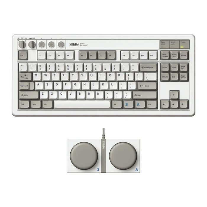 Clavier Mécanique Rétro – 8BitDo – M Edition – Bluetooth – Touches Programmables – Design Élégant