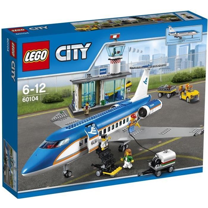 LEGO® City 60104 Le Terminal Aéroport pour Passagers avion - Cdiscount Jeux  - Jouets
