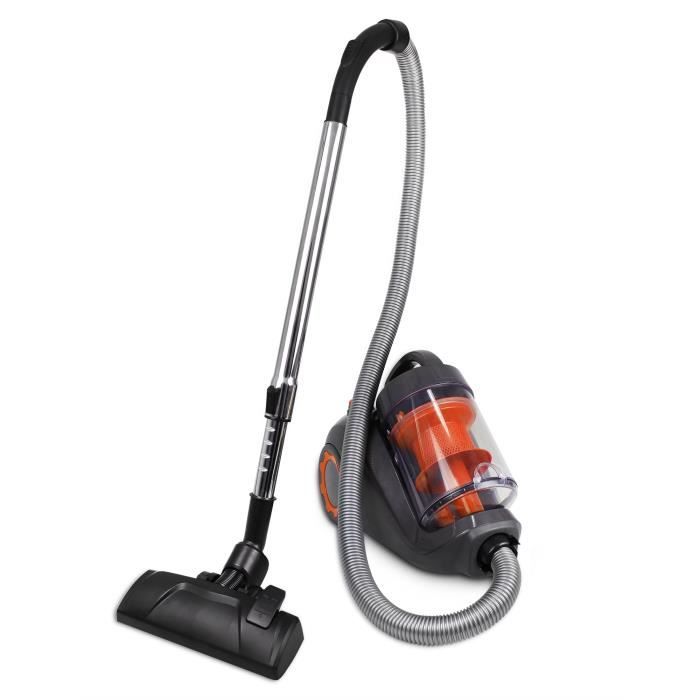 Aspirateur Cyclonique MEDION E2001 – 800 W, Sans Sac, Bac 2 L, Filtre HEPA Lavable – Rayon D'action 7 M