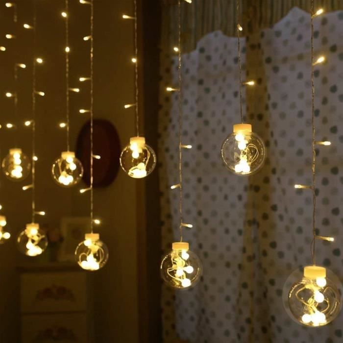 Guirlandes Lumineuses Rideaux 12 Etoiles 138 Led Guirlande