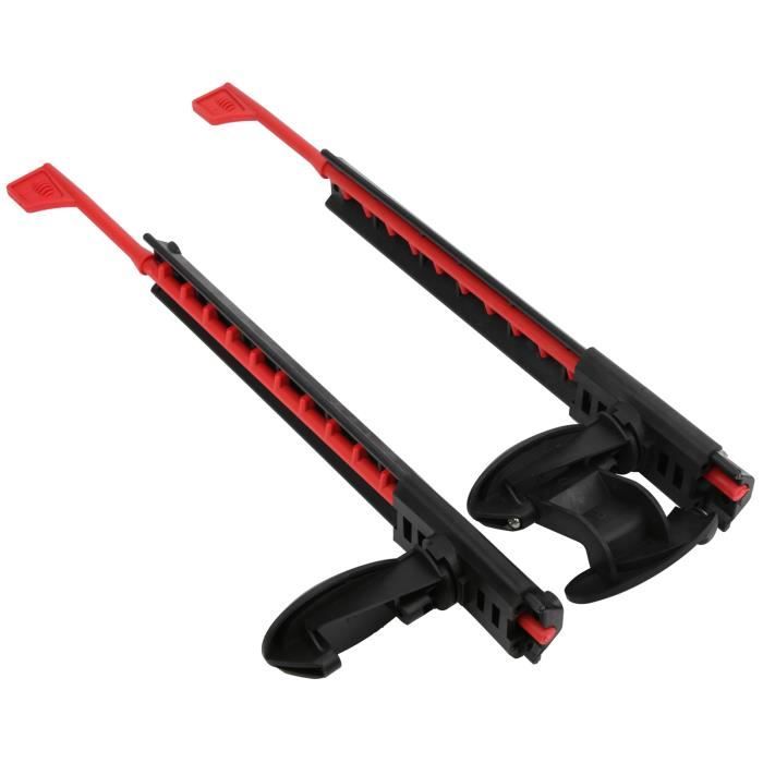 2x Repose-pieds Kayak Réglable avec Serrure 20 Pouces Finition Noire