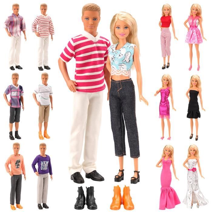 Miunana Lot de 20 chaussures pour poup/ées = 10 modes de f/ête tendance pour les vacances 10 chaussures pour poup/ées de 11,5