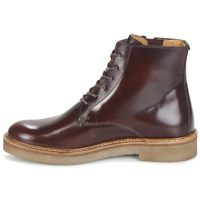 Bottine Kickers Oxfoto Ref. 577250 50 18 Bordeaux Cdiscount Chaussures