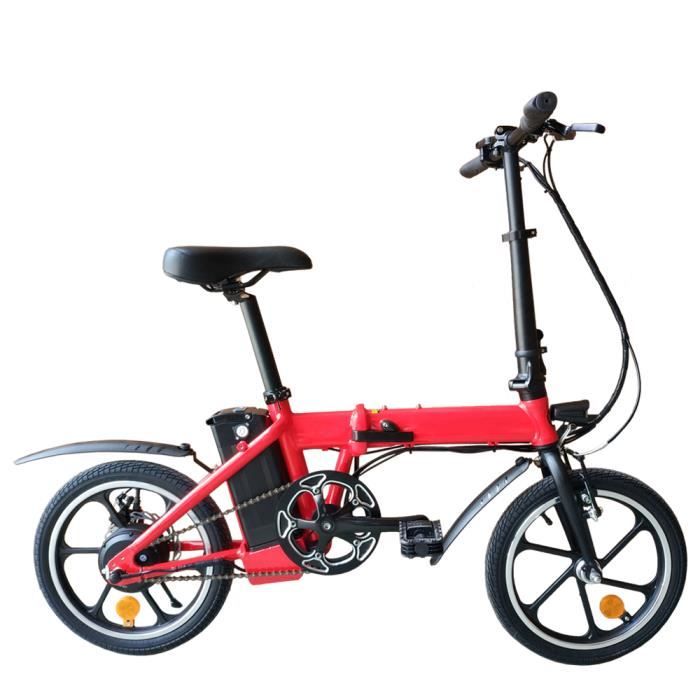 Velo Electrique Pliable Hoverbike Rouge Prix Pas Cher Cdiscount