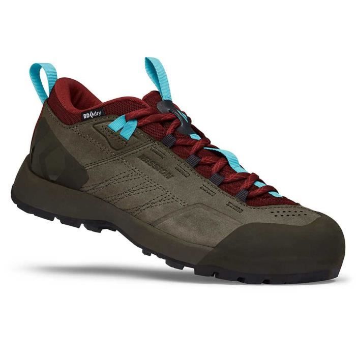 Chaussures de randonnée Black Diamond Femme Mission Leather Low WP - Grena - Vert - Respirant Chaussures de randonnée Black Diamond Femme Mission Leather Low WP - Grena - Vert - Respirant
