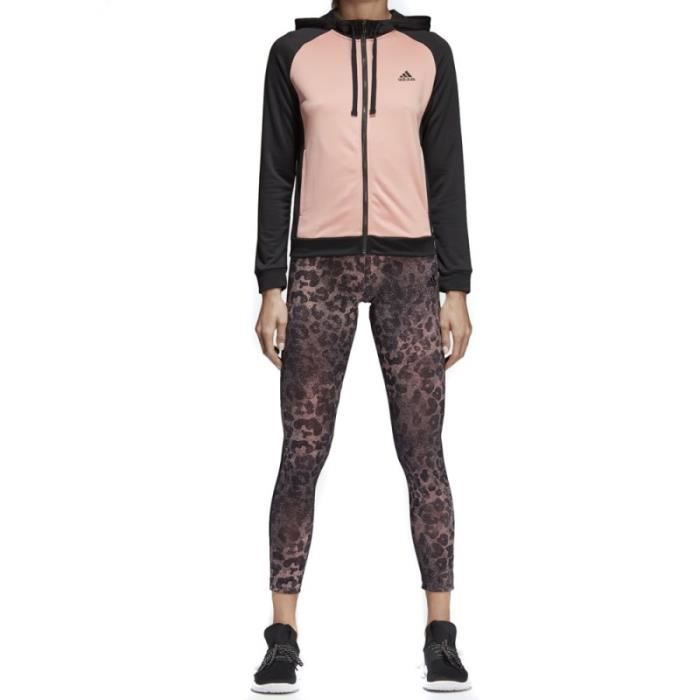 survetement adidas femme noir et rose