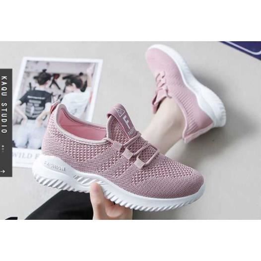 Baskets d'été en maille ECELEN Femme Rose Chaussures