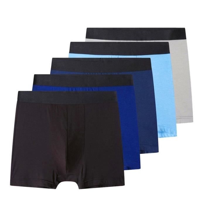 Sous vetement Lot de 5 calecons en bambou pour Homme sous vetements masculins calecons confortables et Sexy Type MIX