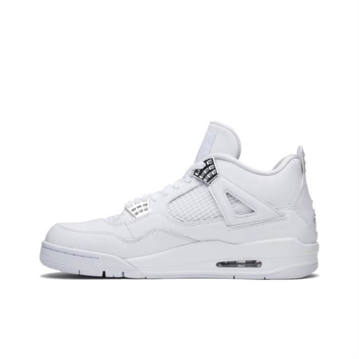 Airs Jordans 4 Retro Pure Money Chaussures de Basket AJ4 Femme Homme Pas  Cher Blanche Blanc - Cdiscount Chaussures