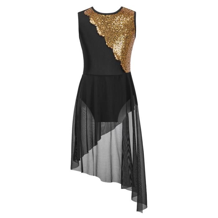 Ensemble Danse Latine Fille - Crop Top Pailleté Avec Jupe-culotte - Taille 3-16 Ans - Pour Spectacle, Cours, Fête