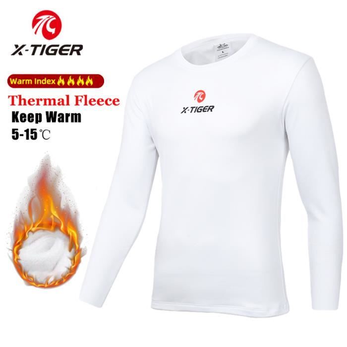 Sous-vêtement Thermique YKYWBIKE Pour Cyclisme – Polaire, Homme, Manches Longues