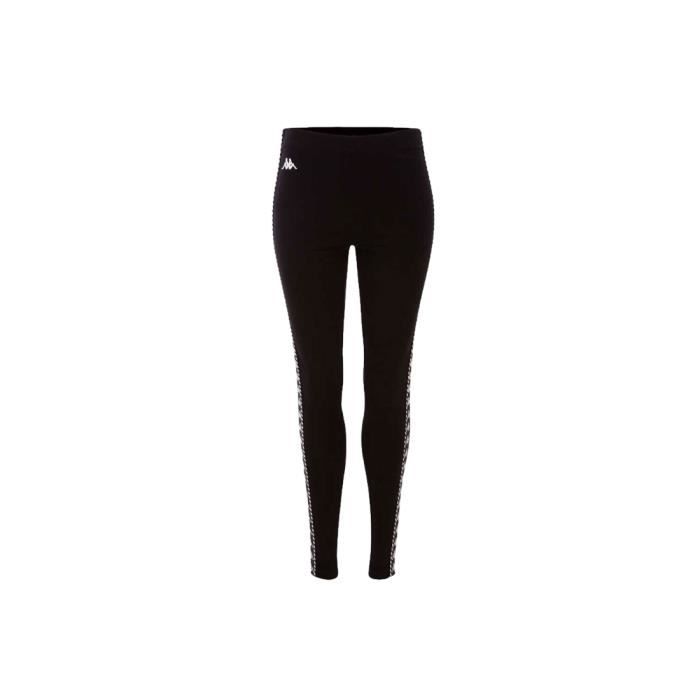 Legging Femme Kappa Isadoma 309075 19 4006 en coton noir pour Fitness Noir Cdiscount Sport