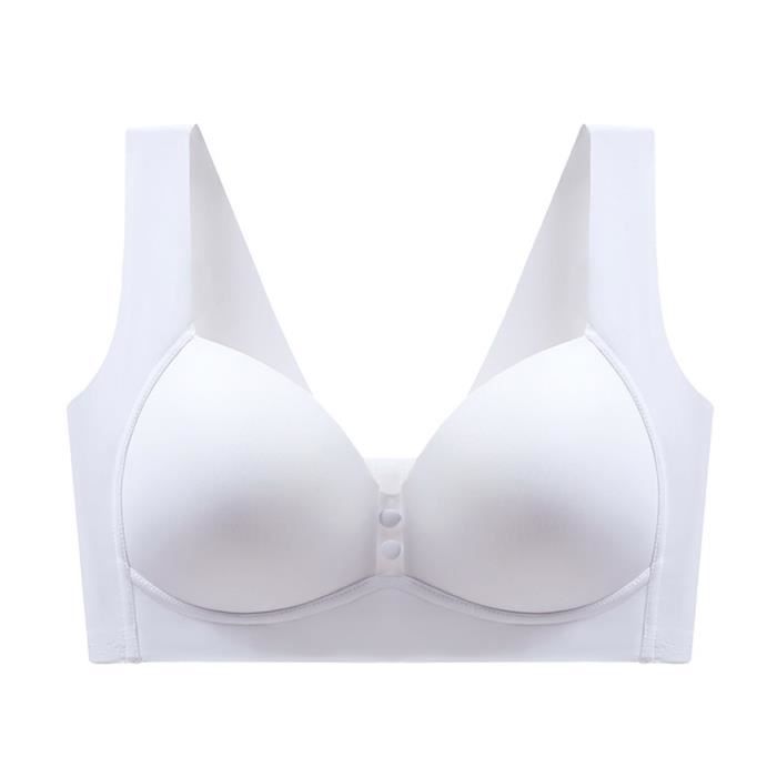 Soutien-gorge Sans Armature Fermeture Avant - Pour Grande Poitrine - Dos En T - Sans Couture