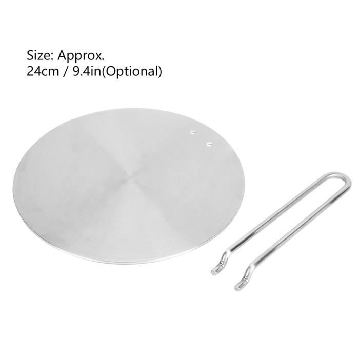 Plaque Acier Inoxydable Plaque Adaptateur Induction Ejoyous 22cm - Diffusion Chaleur Inox Cuisinière Gaz Diffuseur Chaleur Induction