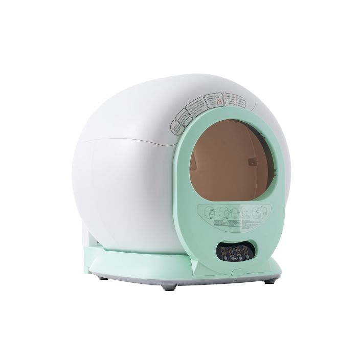 Comparer les prix de Bac à litière autonettoyant adaptatif 65 L, contrôlé par APP, adapté à de nombreux types de litière,, pour plusieurs chats, blanc