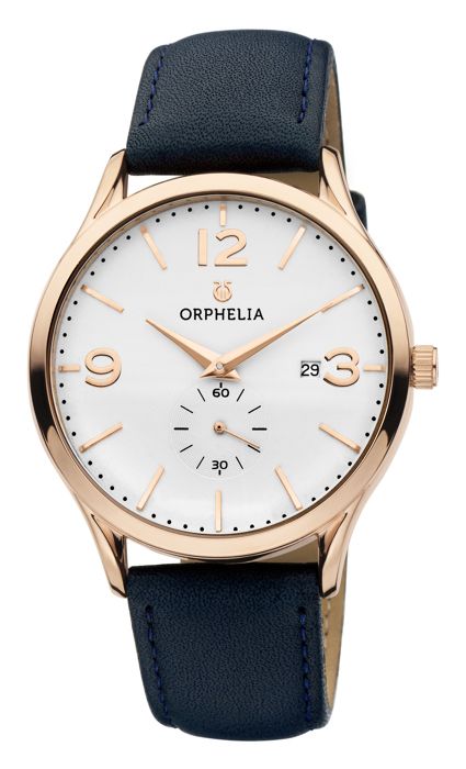 ORPHELIA - Montre Hommes - Quartz - Analogique - Bracelet en Cuir - Bleu - OR61702