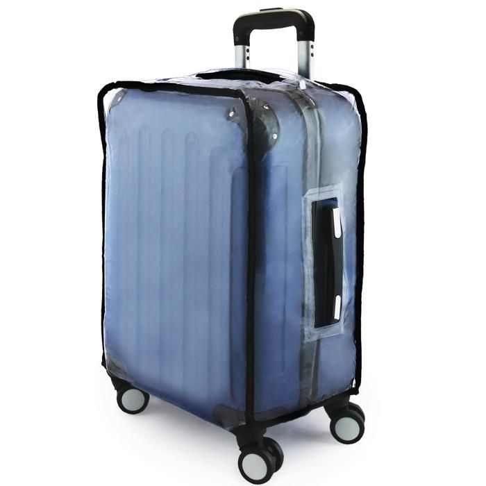 Noir Convient aux Bagages de 24 inch Couvertures de Valise Anti-Rayures Pas Besoin de Démonter Wilxaw Housse de Bagages en PVC 