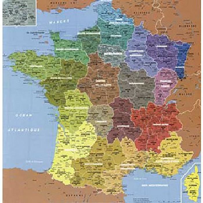 carte de geographie france