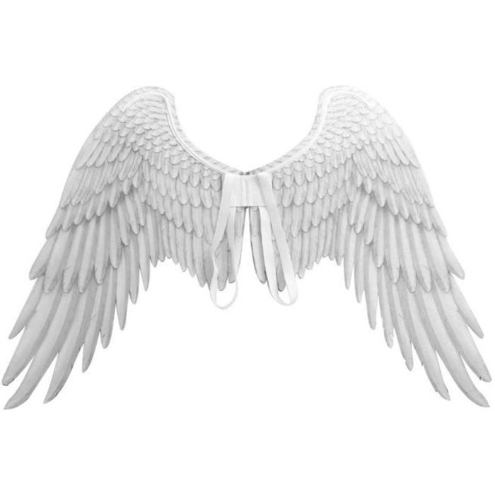 3d Ailes D Anges Carnaval Halloween Accessoire Deguisement Unisexe Surdimensionne Ailes D Ange Non Tisse 105 45 75cm Blanc Cdiscount