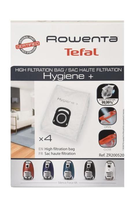 Sacs microfibre Hygiène+ 4A Aspirateur Silence Force Rowenta/Tefal