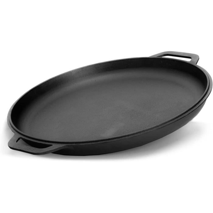 Poêle En Fonte 12 Pouces + Couvercle Verre – Idéale Pour Cuissons Saisies