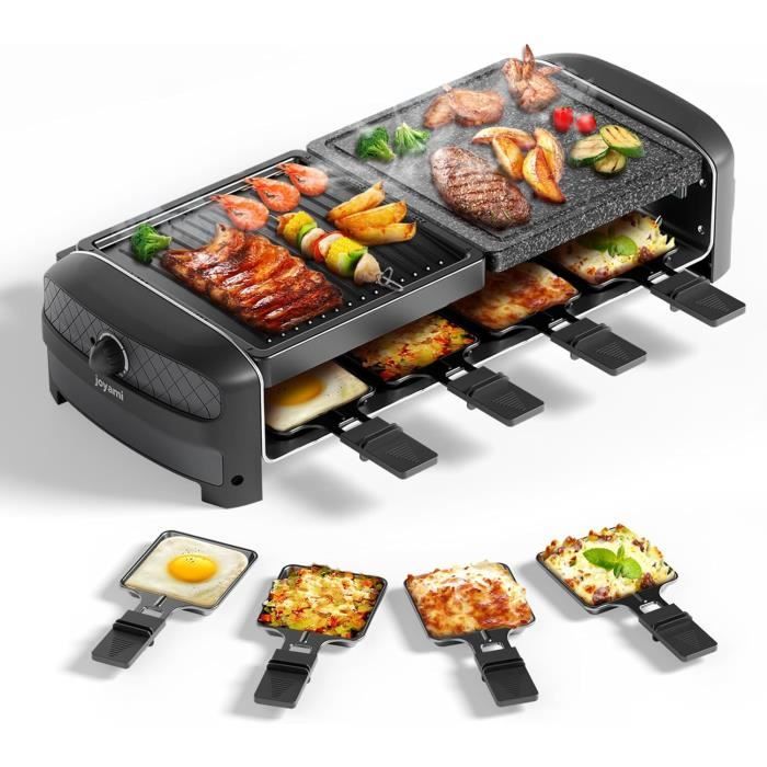 NutriChef Gril En Pierre Chaude Sizzle - Gril De Table En Granite Avec Plateau Bambou Et Contrôle Température Jusqu'à 288°C