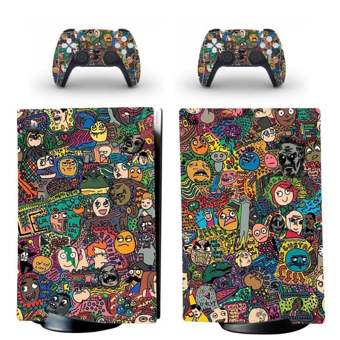TN-PS5QB-0412 - Autocollant en vinyle pour manette PS5 Playstation 5, Autocollant de protection