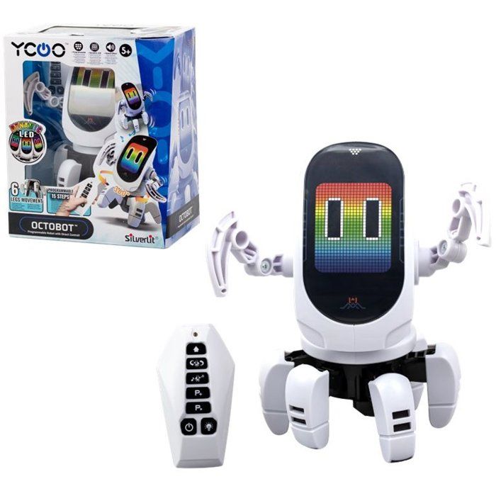Robot radiocommandé - YCOO - Octobot RC - 19 cm - Multidirectionnel - 15 actions programmables - Dès 5 ans