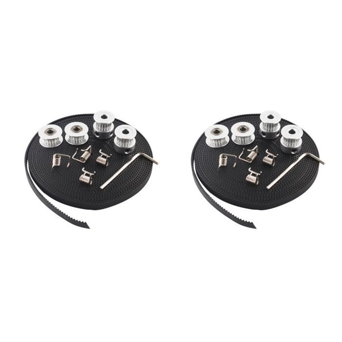 GT2 Kit De Courroie De Distribution Avec Clé 16 Dents 6mm Alésage Pour