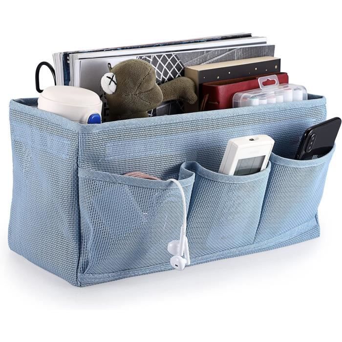 Organiseur De Lit Suspendu Joyseedi - Blanc - 14 Pouces - Avec Crochets Pour Téléphone, Livres, Etc.