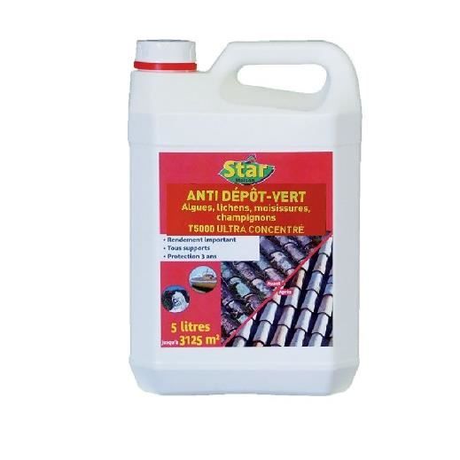 Anti Mousses Depot Vert Concentre 5l 3125m Murs Facade Toiture Terrasse Statue Achat Vente Sous Couche Enduit Anti Mousses Depot Vert Con Cdiscount