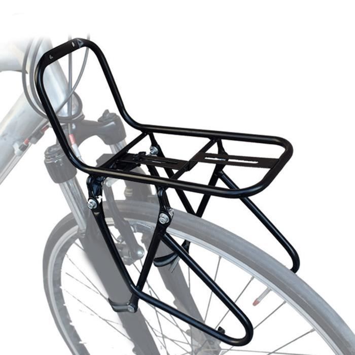 SURENHAP Porte-bagages avant pour vélo Support avant de vélo support avant de vélo en acier étagère à sport porte-bagages