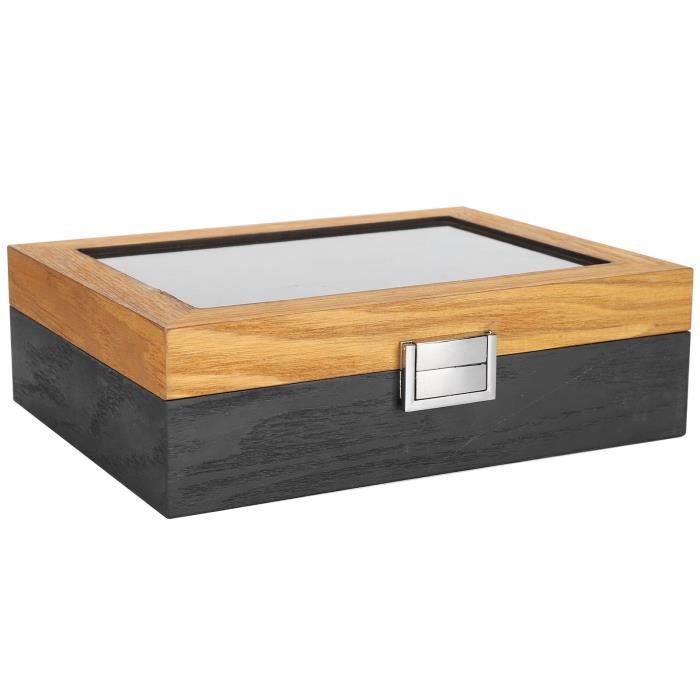 Boîtier De Montre En Cuir Synthétique – Coussin Amovible – Format Carré 10x9x8 Cm – Idéal Rangement Et Voyage