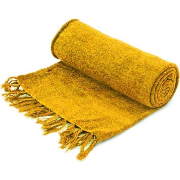 Plaid BANGALORE 130x170 cm Jaune