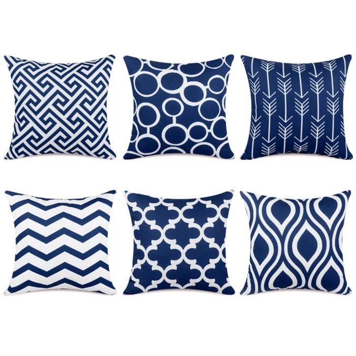 coussin bleu