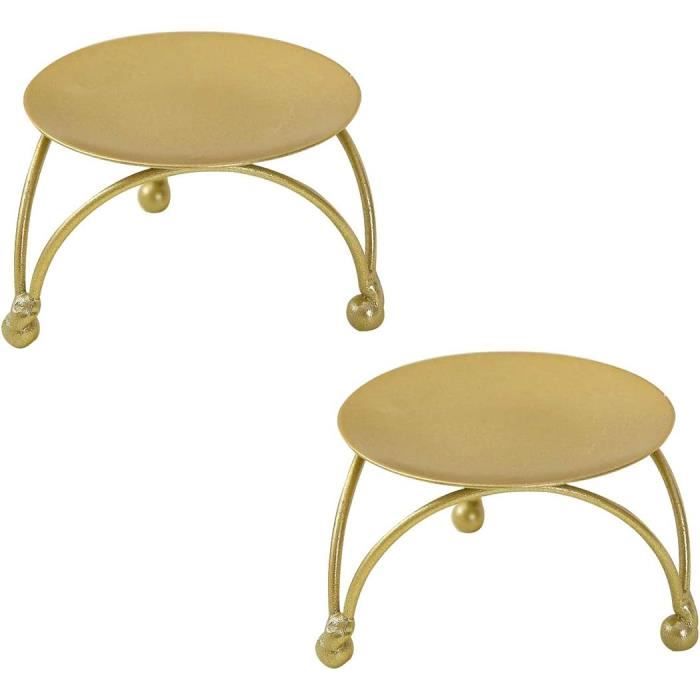8 Bougeoirs Couronne De L'Avent Métal Noir – 6 Cm, Plaques Bougies Noël, Double Pointe Pour Fixation Stable, Décoration Avent & Table Fêtes