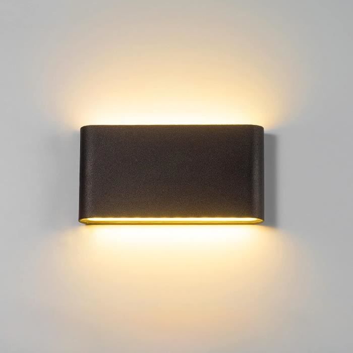 Coinmit Applique Murale Extérieure LED 36W 3000K 3500LM - IP65 Etanche, Luminaire Intérieur Extérieur Pour Balcon Terrasse, Anthracite