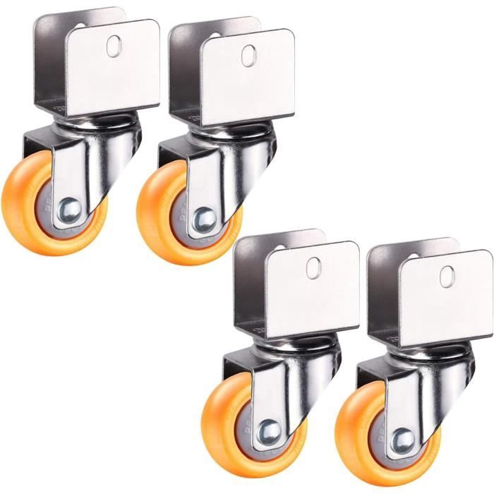 Lot De 8 Roulettes Adhésives Pivotantes 360° - Capacité 54 Lbs - Pour Meubles Et Appareils