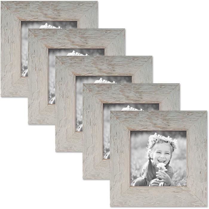 Cadre Photo 10 X 15 Cm Bois Mdf Blanc, Cadre Large Bord, Lot De 10 Cadres Photo, Verre Acrylique