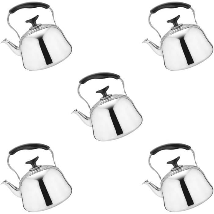Bouilloire De Camping En Inox 1,2L – Manche Noir, Ultra Légère Pour L'extérieur