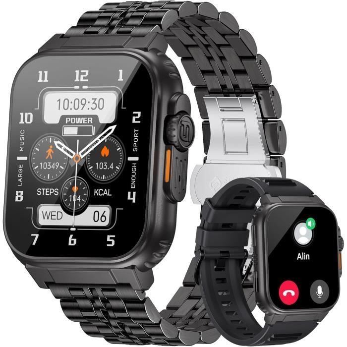 Montre Connectée TX12 Pour Homme - Écran 2.01", Batterie 900 MAh, Appels Bluetooth, 100+ Modes Sport, étanche IP68 - 3
